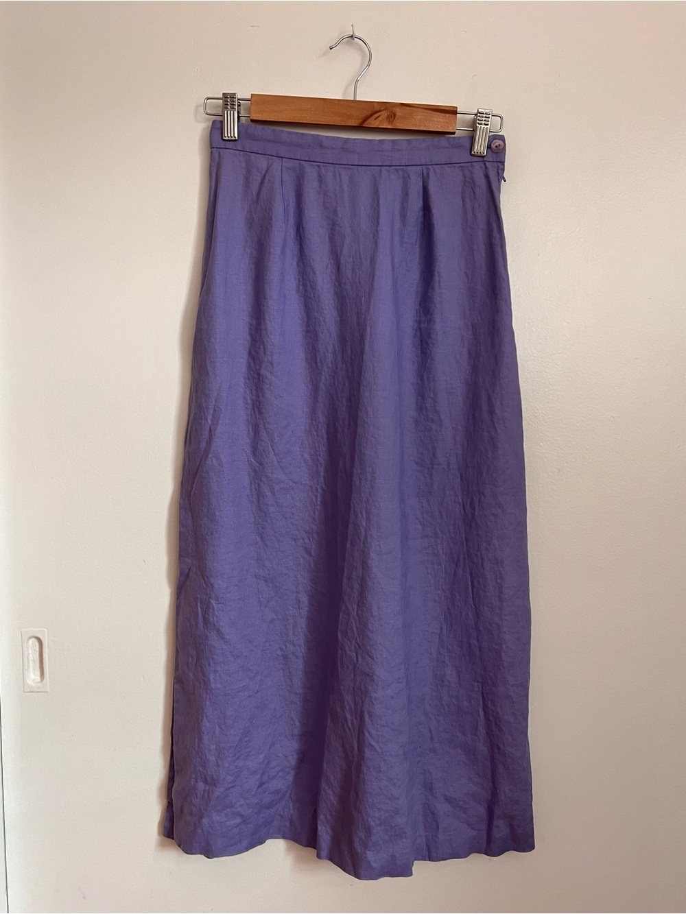PETITE SOPHISTICATE VTG Lavender 100% Linen Skirt Size 24
